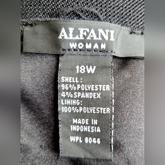 Alfani Women's Plus Size Stretch Knit Pencil Skirt Back Zip Black Lined 18W - Picture 16 of 16